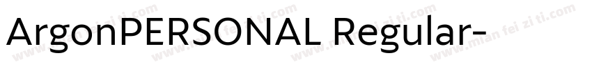 ArgonPERSONAL Regular字体转换